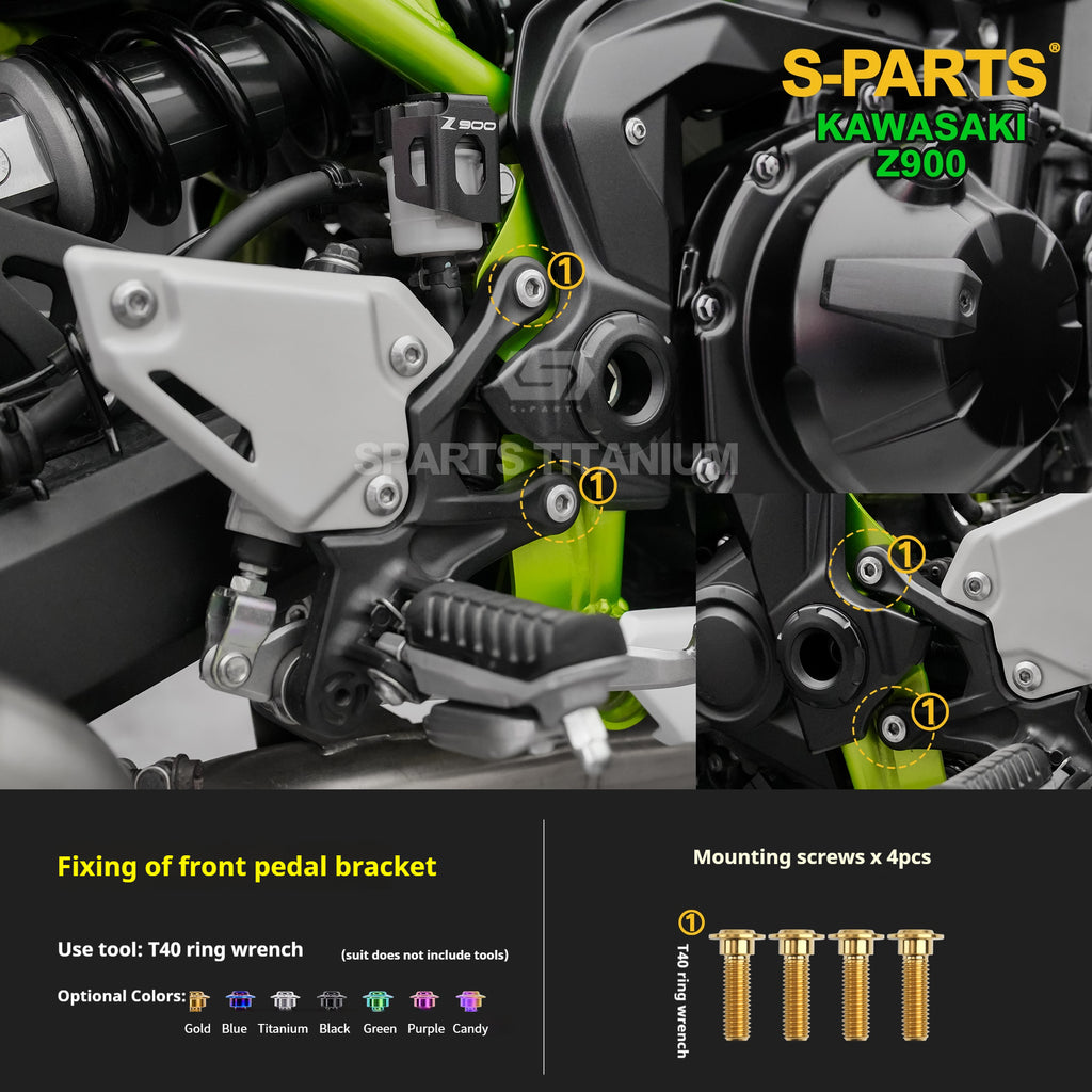 SPARTS Titanium Bolt Kit for Kawasaki Z900 2021 –  CNC Titanium Upgrade Kit - 2/2