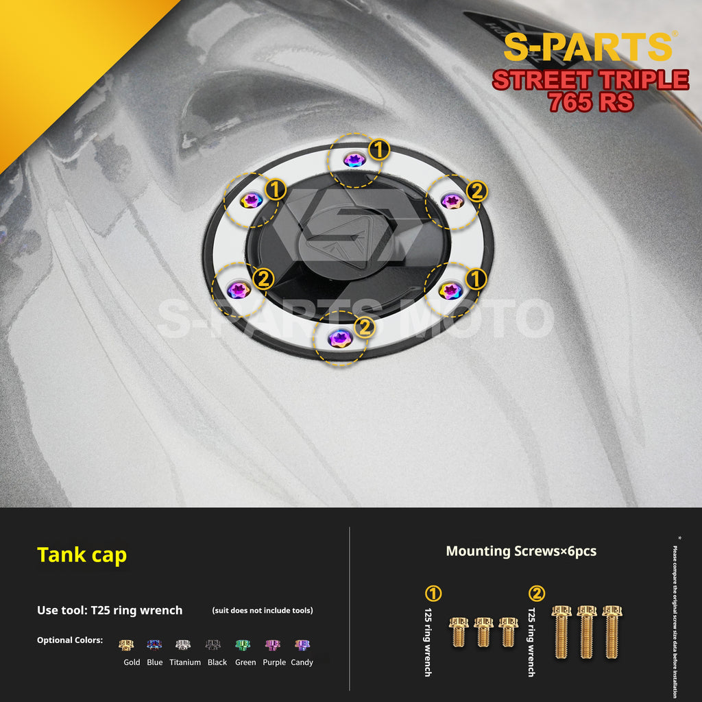 SPARTS Titanium Screw Set for Triumph Street Triple RS –CNC Titanium Upgrade Kit