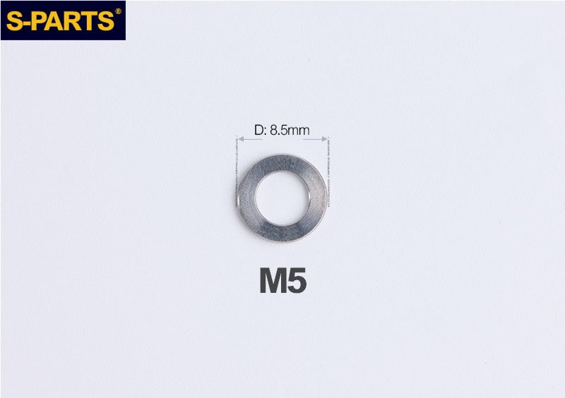 S-PARTS M3 / M4 / M5 / M6 TC4 Titanium Flat Washers for E-Bikes, Motorcycles & Bicycles