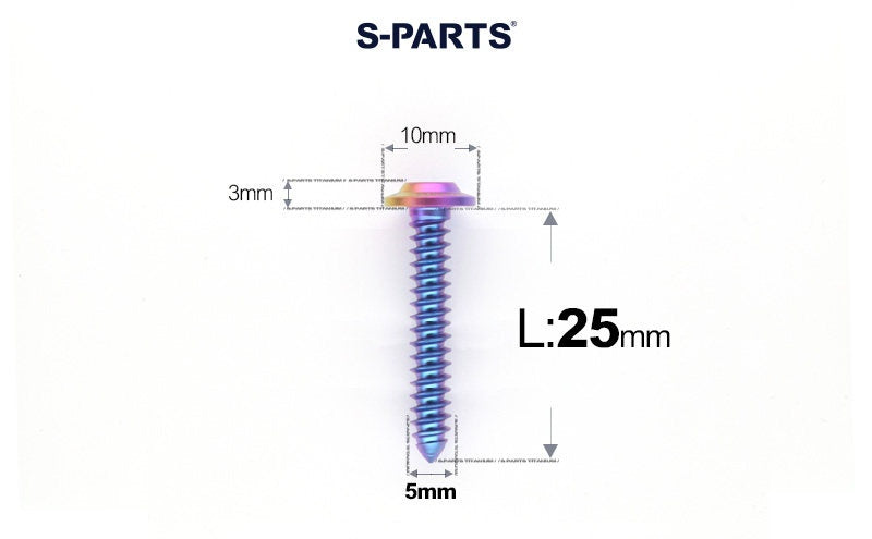 SPARTS Button Head M5×L10-35 Titanium Screws Self-Tapping Bolt