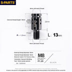 S-PARTS TC4 Titanium M8 to M8 Mirror Adapter Bolt | RH & LH Thread for Motorcycle / E-Bike