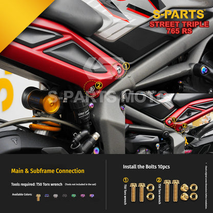 SPARTS Titanium Bolts for Triumph Street Triple 765 RS – Body & Controls Upgrade Fasteners