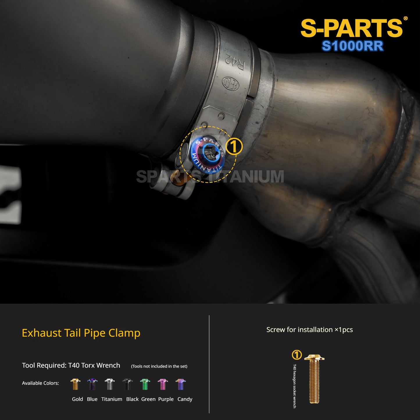 SPARTS Titanium Chassis Bolt Kit Brake Disc Caliper Sprocket Screws for BMW S1000RR