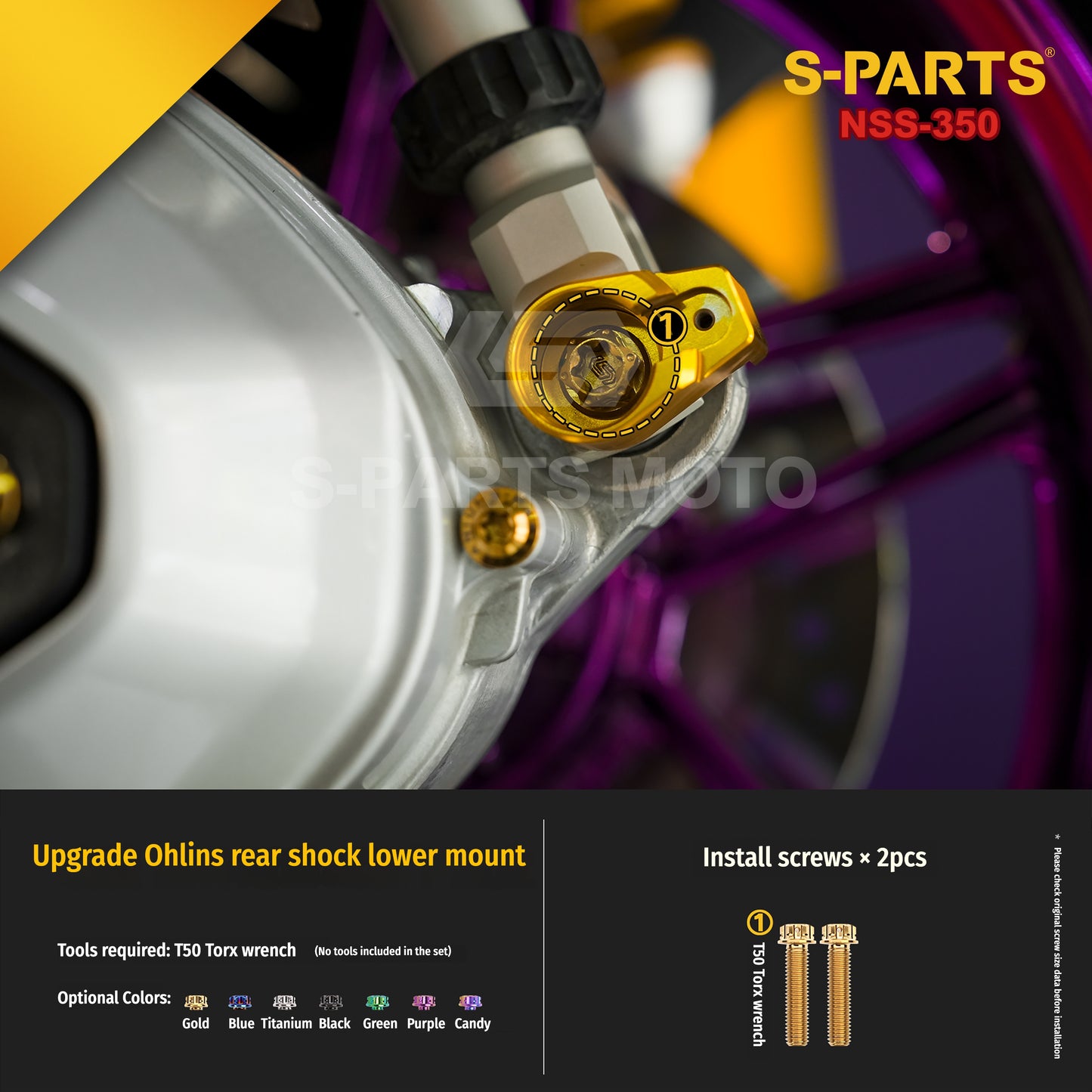 SPARTS Titanium Bolt Kit for Honda Forza NSS350 – Motorcycle Upgrade Fasteners
