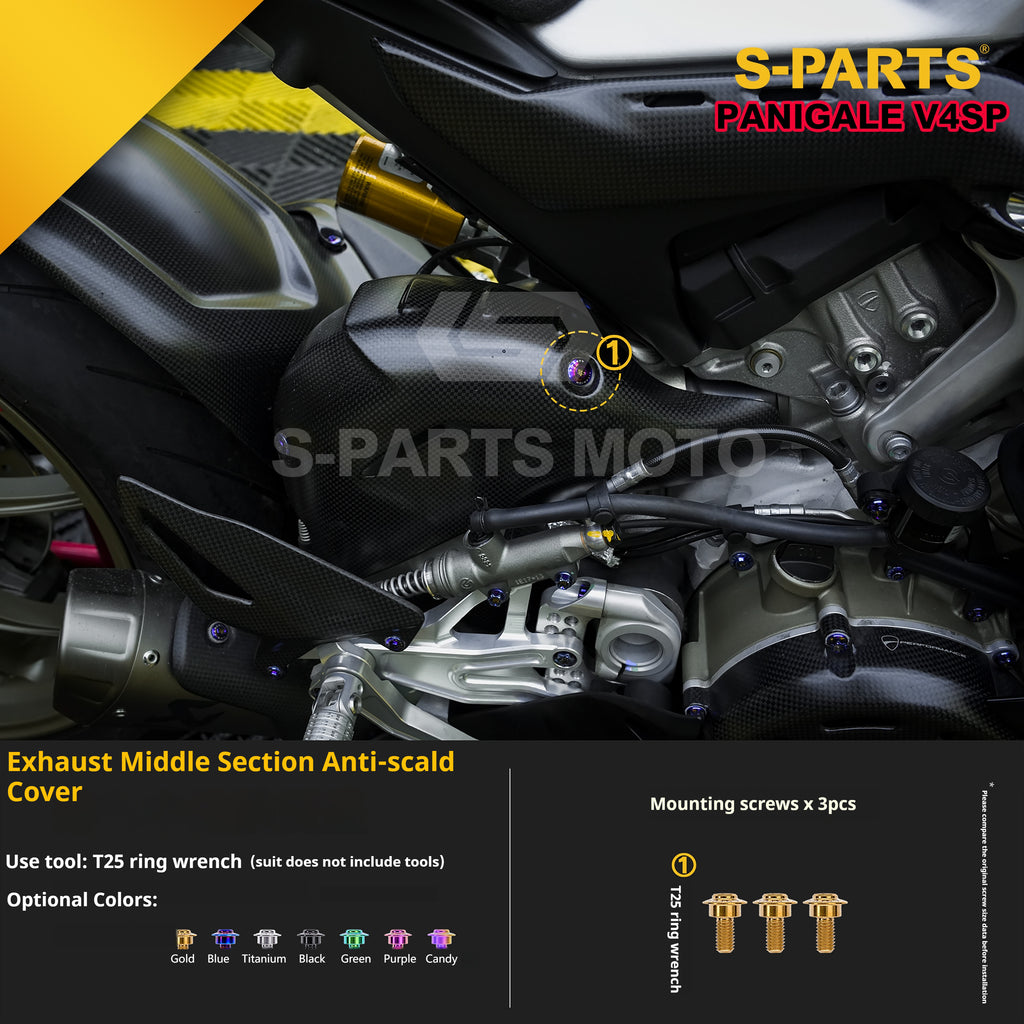 SPARTS TC4 Titanium Bolt Kit for Ducati Panigale V4SP Motorcycle