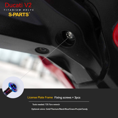 S-PARTS  Compatible with / Suitable for Ducati DUCATI V2 Full Titanium Bolt Kit