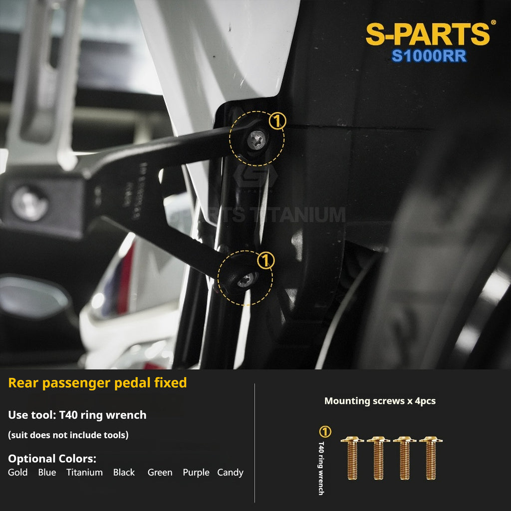 SPARTS TC4 Titanium Bolt Kit Compatible with BMW S1000RR — Full Motorcycle Upgrade Fastener Set