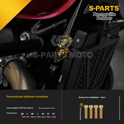 SPARTS Titanium Set Screws for Triumph Bonneville Bobber Motorcycle Modification