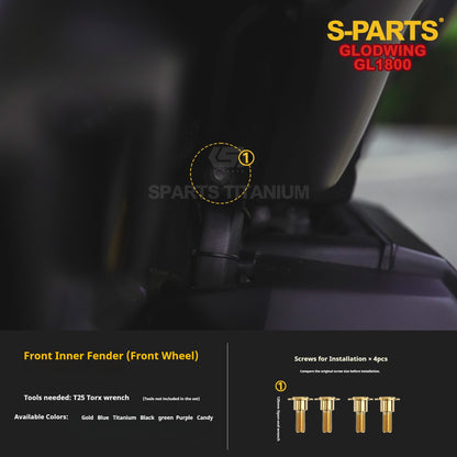 SPARTS Titanium Bolt Kit | Titanium for Honda Gold Wing GL1800 Motorcycle