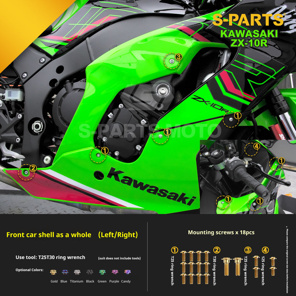 SPARTS Titanium Screw Set for Kawasaki ZX-10R 2023 –  CNC Titanium Upgrade Kit