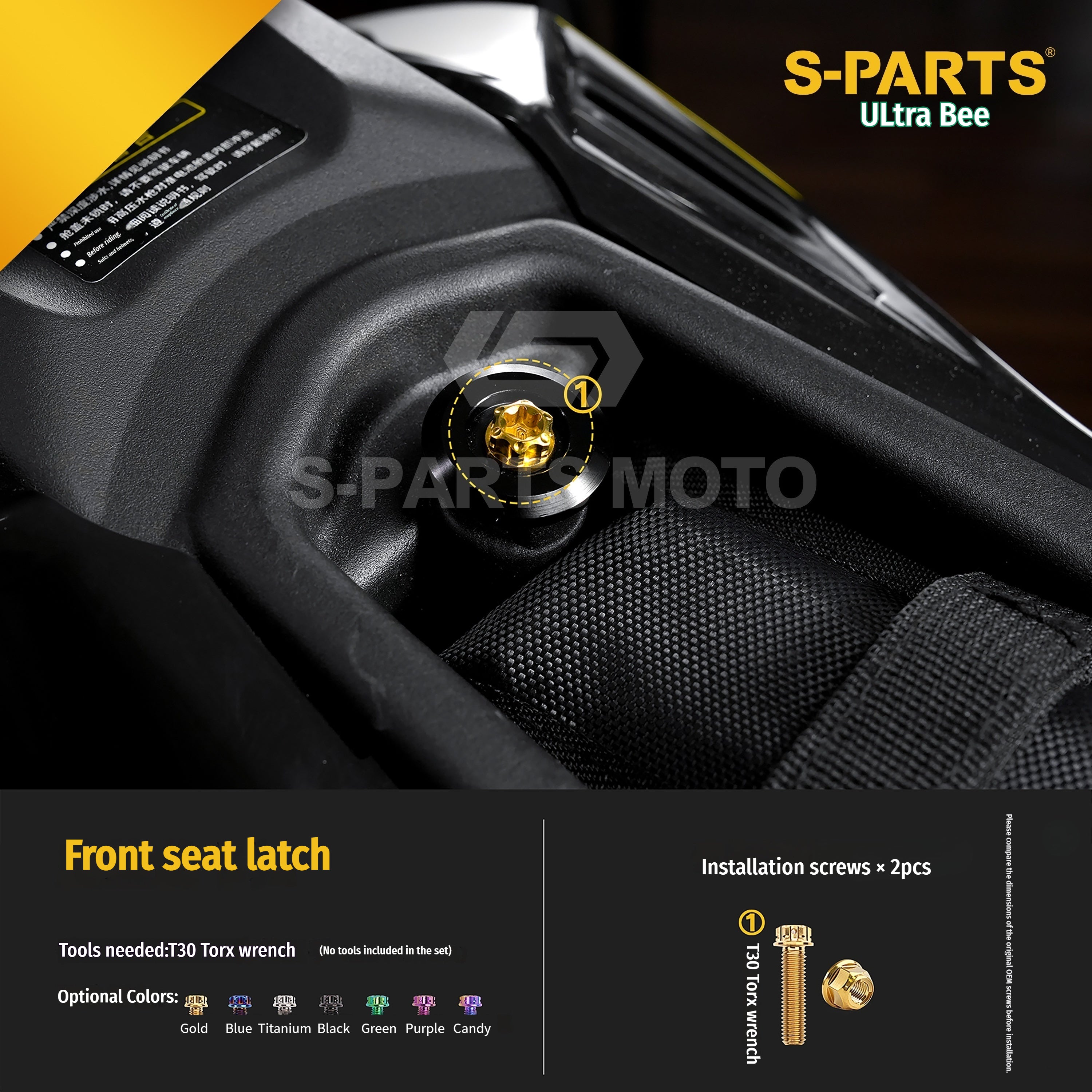 SPARTS Titanium Bolt Kit for Ultra Bee | Full Motorcycle Upgrade Set