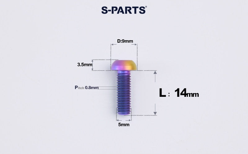 SPARTS M5 Titanium Bolt A2 Dome Head | Ultra-Light TC4 Bike Brake Caliper Bolt