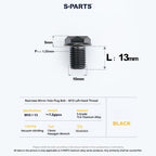 S-PARTS TC4 Titanium Mirror Plug Bolt M8 M10 RH/LH for Motorcycle