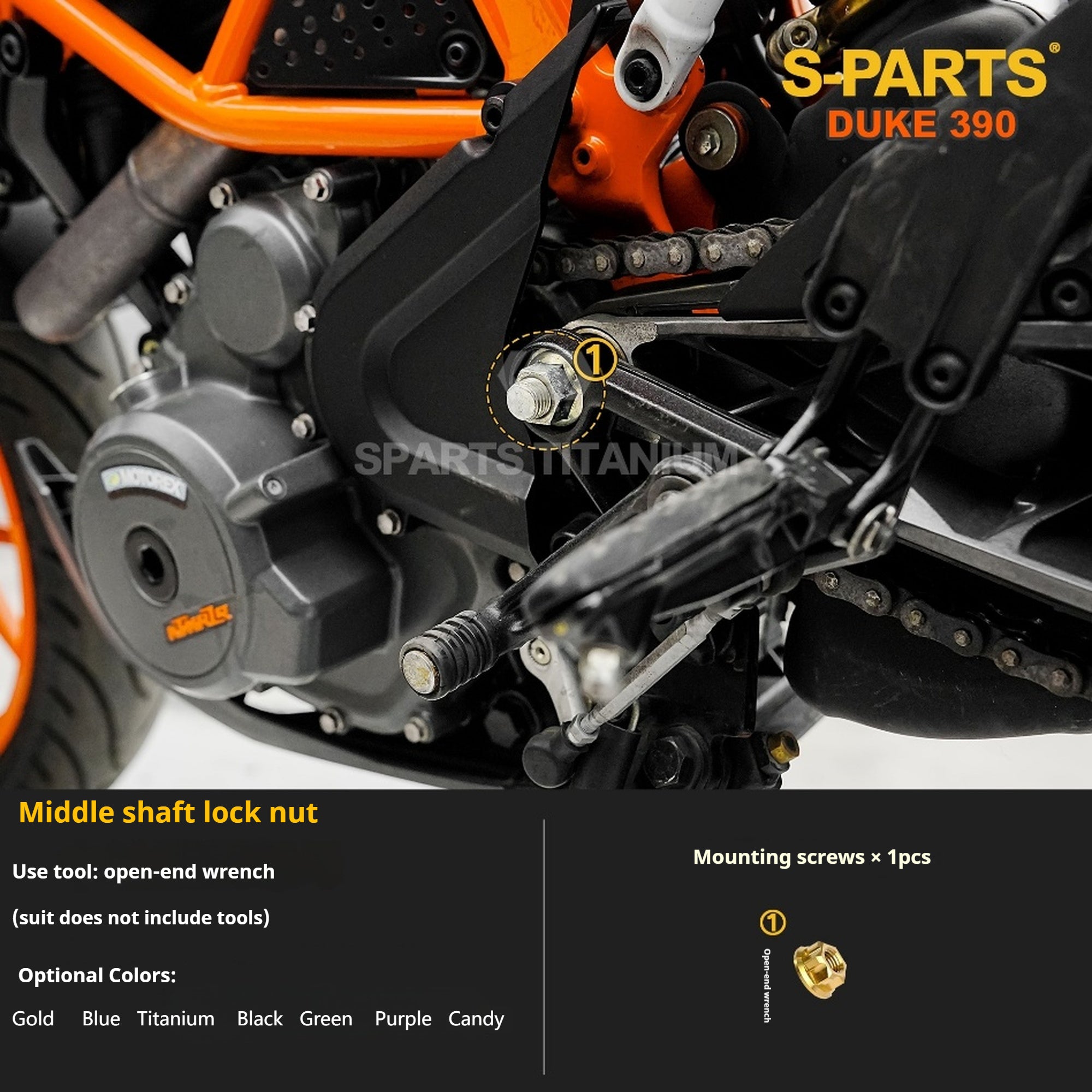 SPARTS Stan KTM DUKE 390 Dedicated · TC4 Titanium Full Motorcycle Bolt Kit
