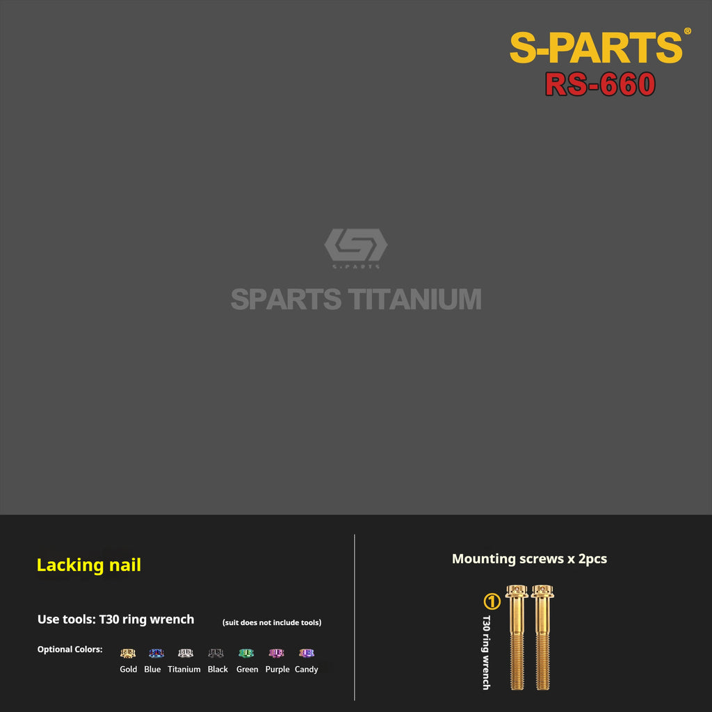 SPARTS Titanium Bolt Kit for Aprilia RS660 2021 – Custom Candy Color & CNC Titanium Upgrade Kit