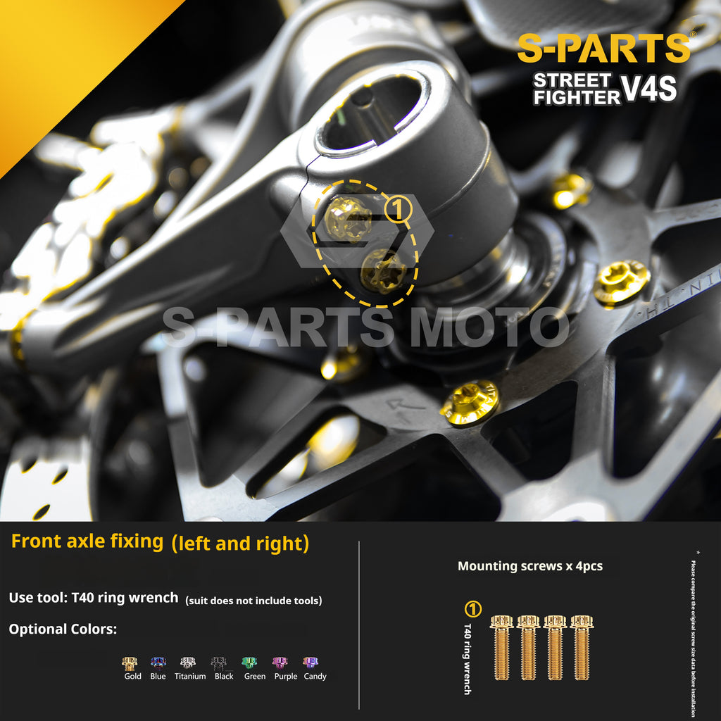 SPARTS Titanium Bolt Kit for Ducati Streetfighter V4S