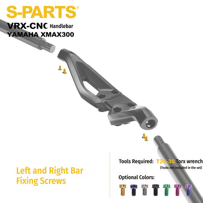 SPARTS Titanium Handlebar Bolt Kit for Yamaha XMAX 300 | VRX CNC Handlebar | TC4 Grade 5