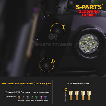 SPARTS Titanium Bolt Kit | Titanium for Honda Gold Wing GL1800 Motorcycle