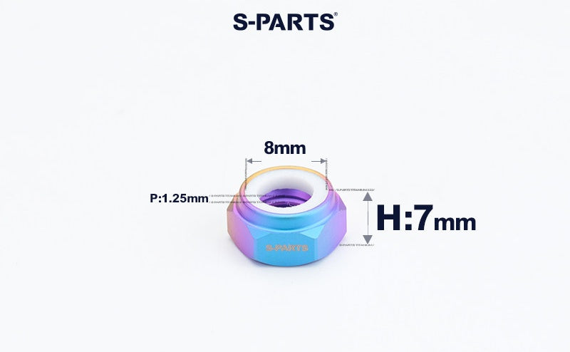 SPARTS Hex Nylon Lock Titanium Nuts – Motorcycle & Car Upgrade Fasteners