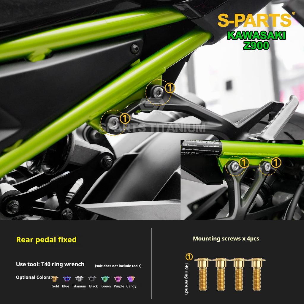 SPARTS Titanium Bolt Kit for Kawasaki Z900 2021 –  CNC Titanium Upgrade Kit - 2/2