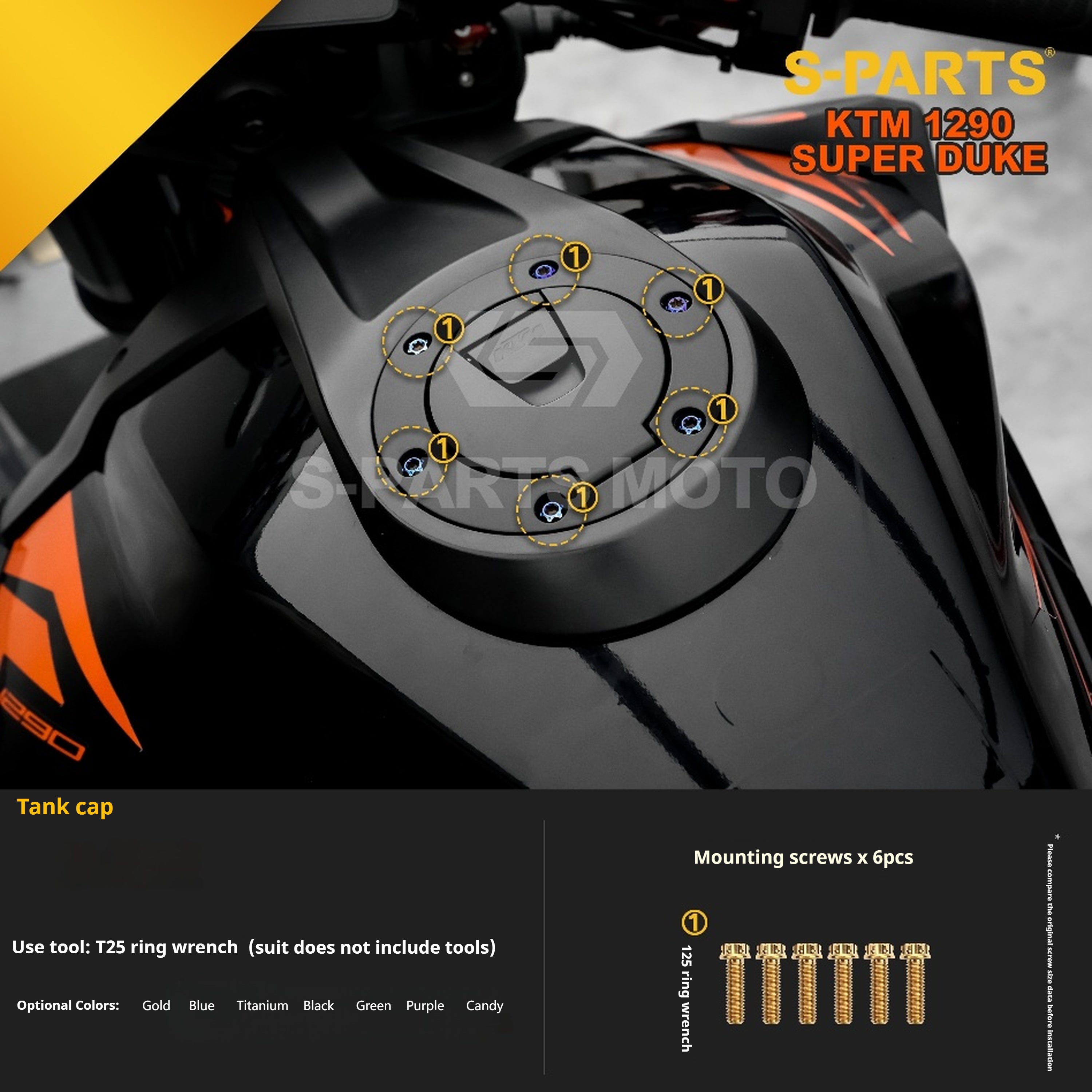 SPARTS KTM Super Duke 1290 · Full TC4 Titanium Bolt Kit｜Motorcycle Upgrade Set