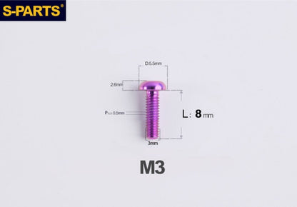 SPARTS A2 Button Head M3 Titanium Bolt