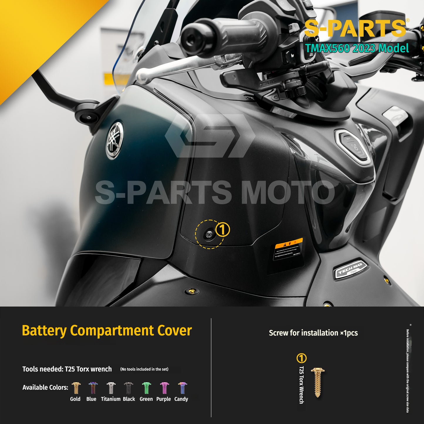 SPARTS Titanium Bolt Kit for Yamaha TMAX560 2023-Body / Engine System