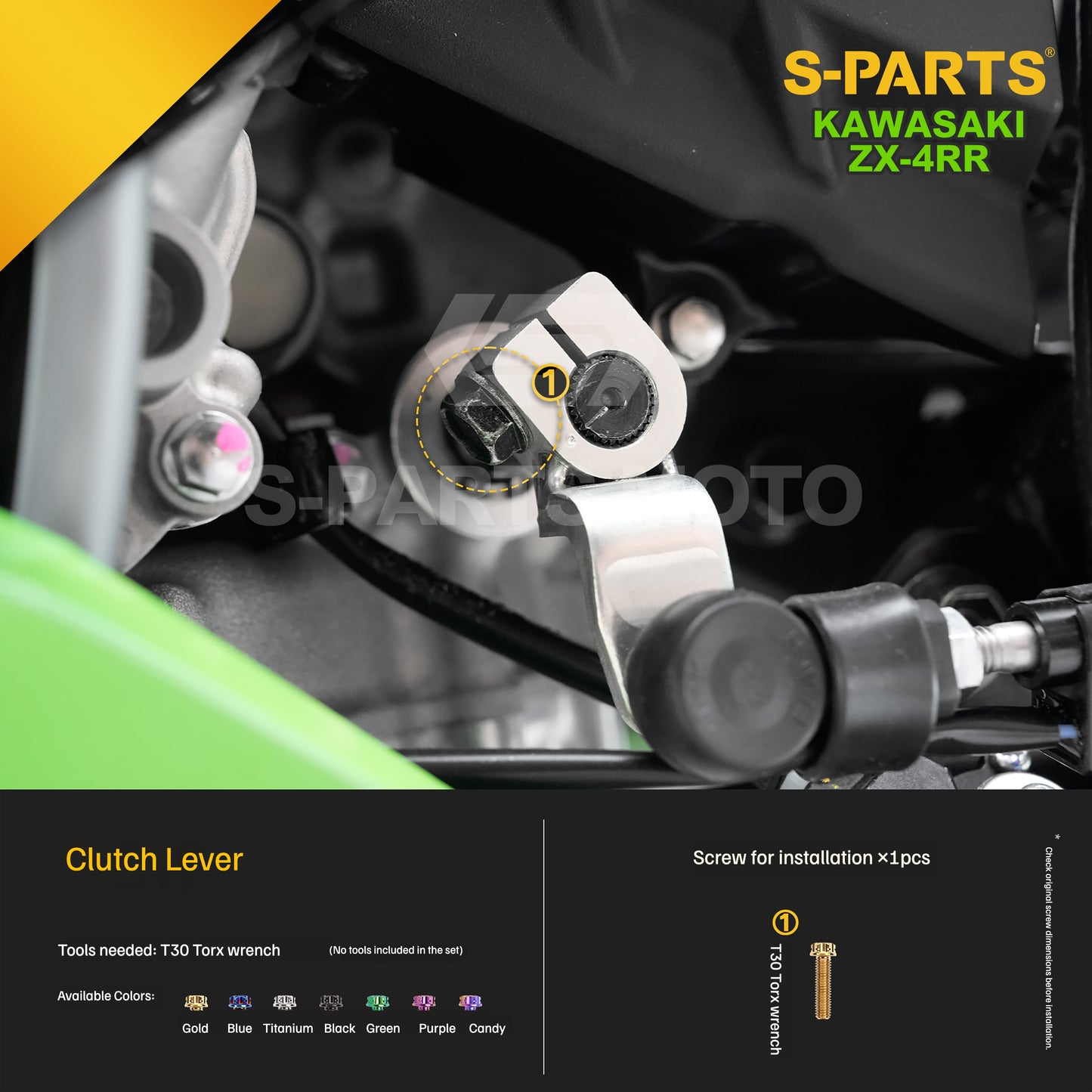 SPARTS TC4 Titanium Bolt Kit for Kawasaki ZX-4RR | Motorcycle Titanium Bolt Upgrade