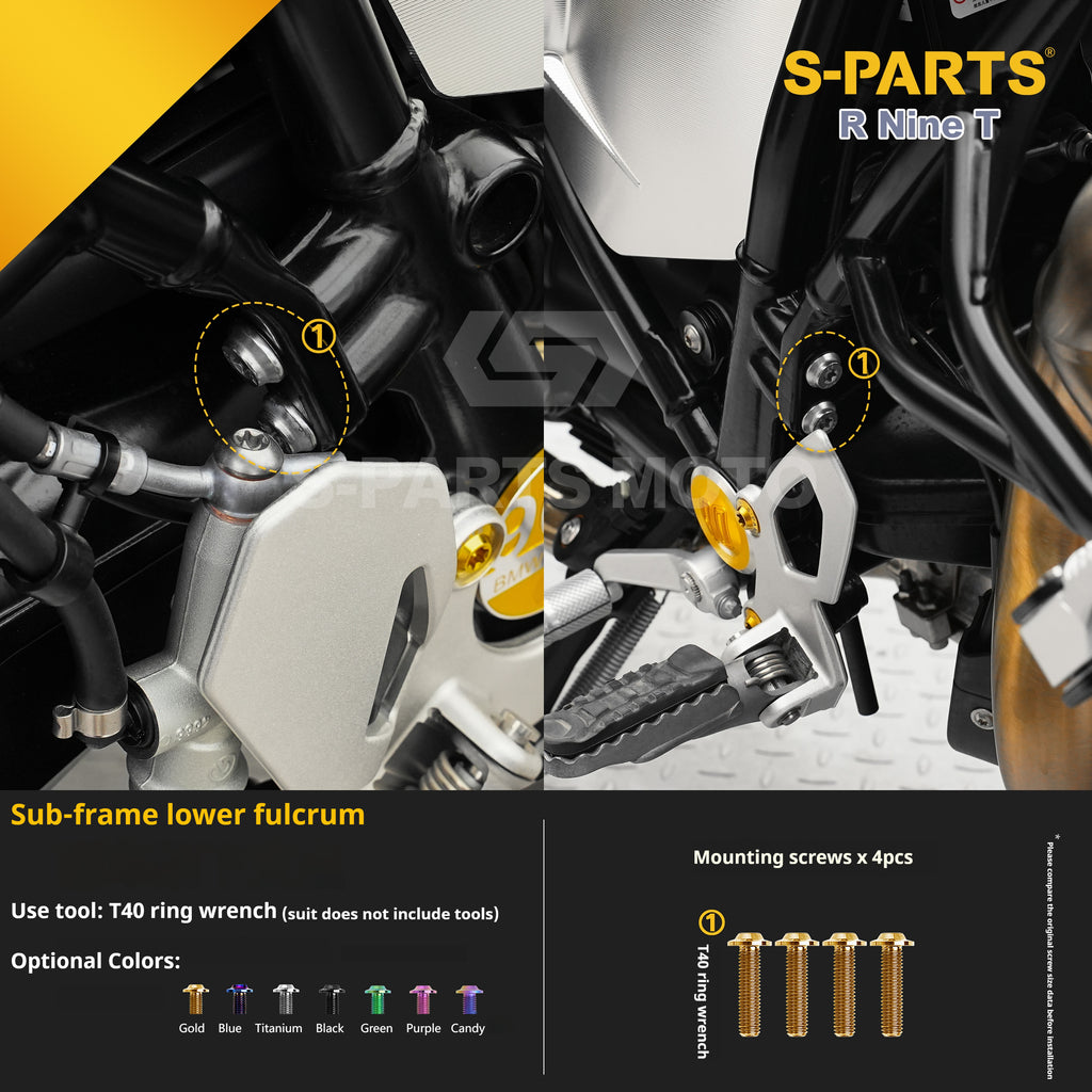 SPARTS BMW RnineT Titanium Alloy Motorcycle Bolt Upgrade Kit