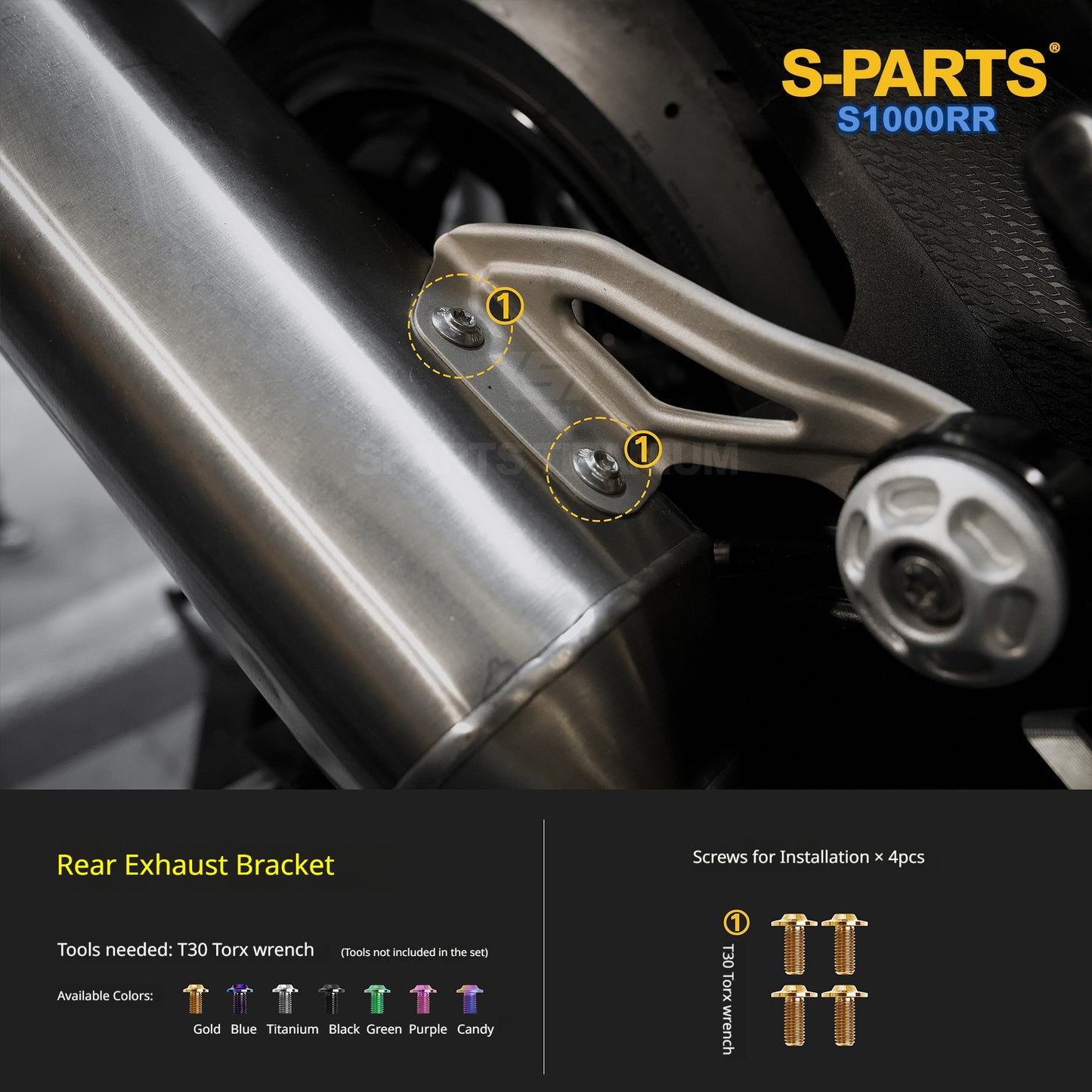 SPARTS Titanium Chassis Bolt Kit Brake Disc Caliper Sprocket Screws for BMW S1000RR