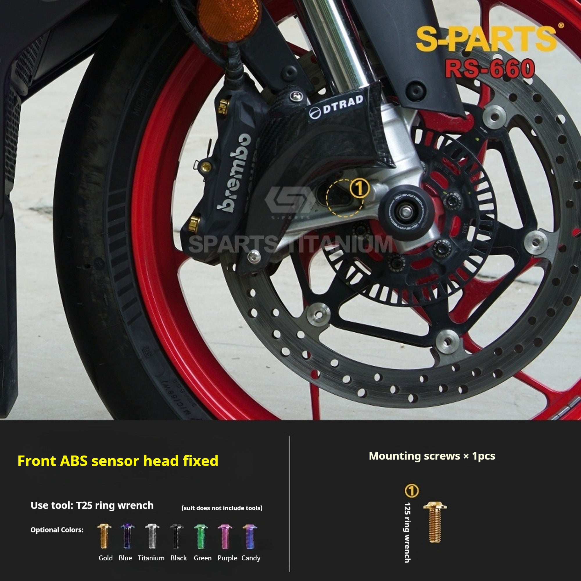 SPARTS Titanium Bolt Kit for Aprilia RS660 2021 – Custom Candy Color & CNC Titanium Upgrade Kit