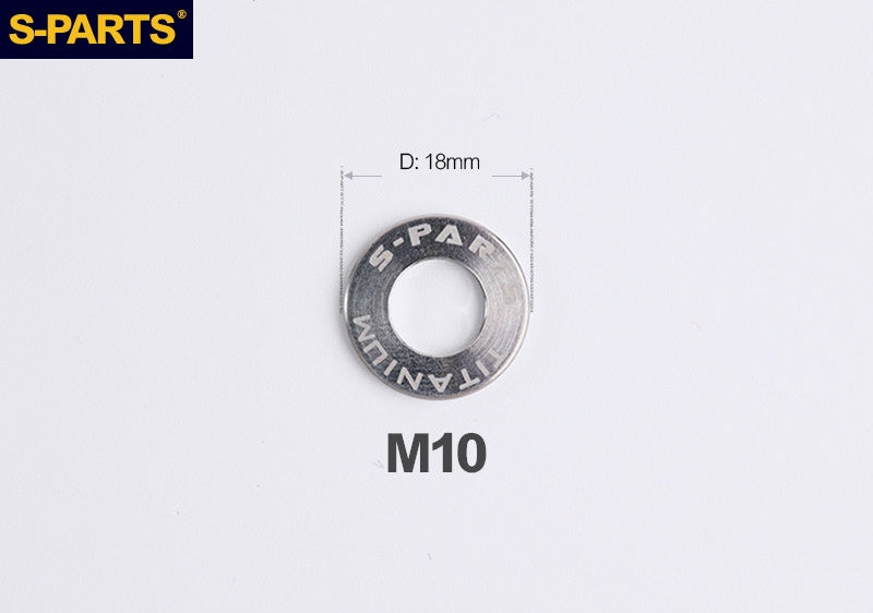 S-PARTS M8 / M10 / M12 / M14 TC4 Titanium Flat Washers for E-Bikes, Motorcycles & Bicycles