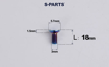SPARTS Series M3 L6-30 Countersunk Titanium Bolt