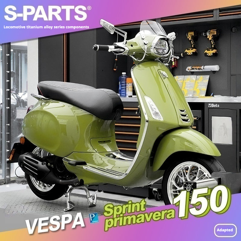 SPARTS Titanium Screw Set for Vespa Sprint/Primavera 150 – Custom Candy Color & CNC Titanium Upgrade Kit