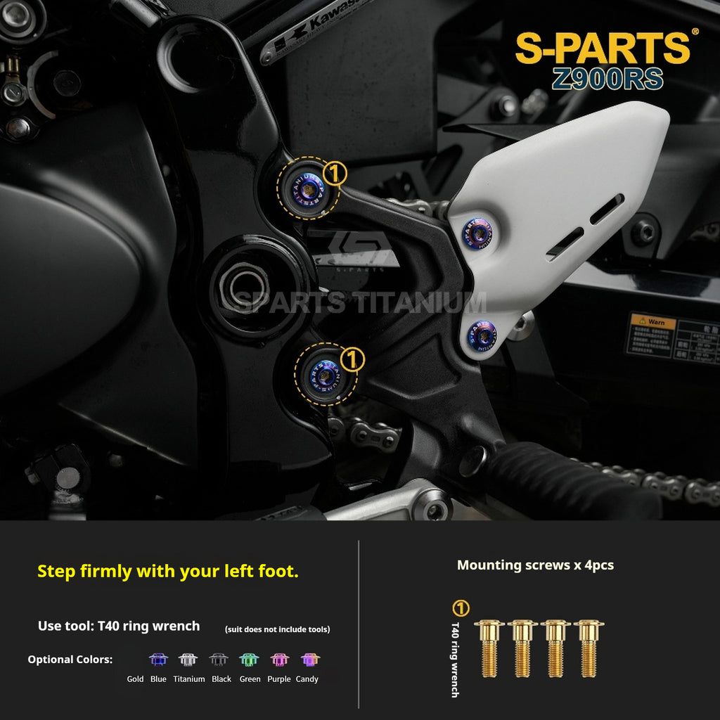 SPARTS Titanium Screw Set for Kawasaki Z900RS – Motorcycle Upgrade Kit