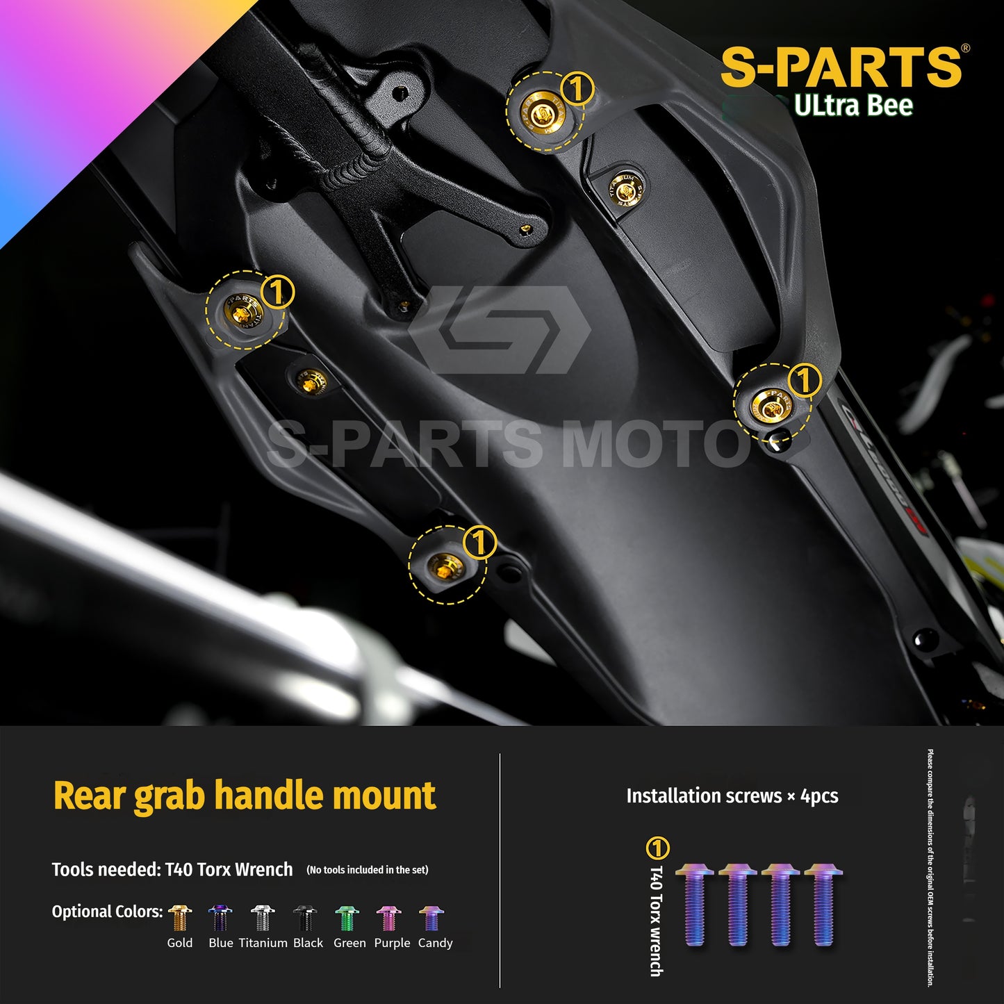 SPARTS Titanium Bolt Kit for Ultra Bee | Full Motorcycle Upgrade Set