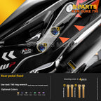 SPARTS TC4 Titanium Bolt Kit Compatible with KTM DUKE 790 – Full Motorcycle Fastener Upgrade