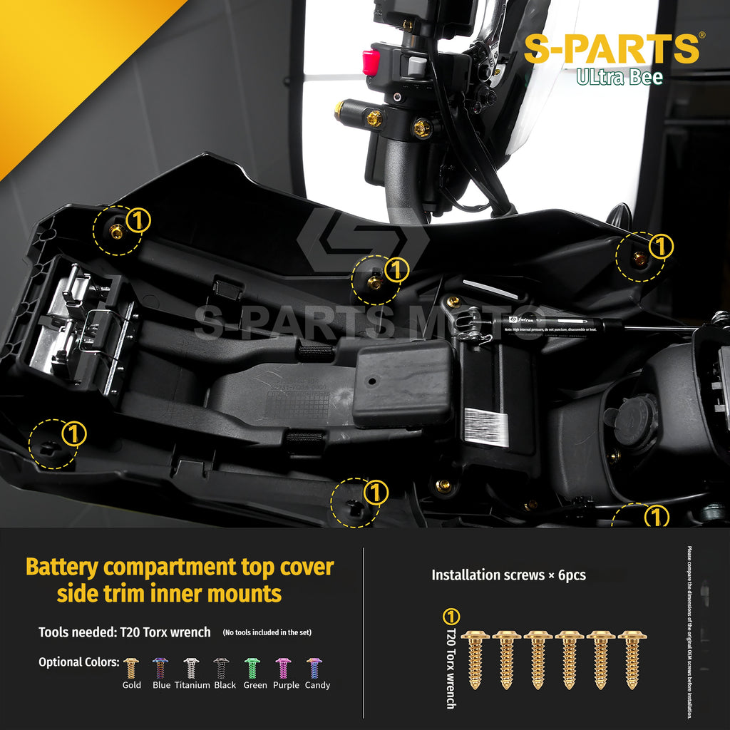 SPARTS Titanium Bolt Kit for Ultra Bee | Full Motorcycle Upgrade Set