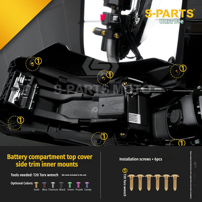 SPARTS Titanium Bolt Kit for Ultra Bee | Full Motorcycle Upgrade Set