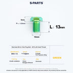 S-PARTS TC4 Titanium Mirror Plug Bolt M8 M10 RH/LH for Motorcycle