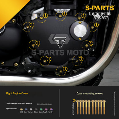 SPARTS Titanium Set Screws for Triumph Bonneville Bobber Motorcycle Modification
