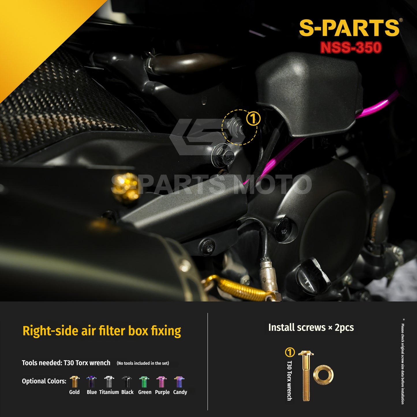 SPARTS Titanium Bolt Kit for Honda Forza NSS350 – Motorcycle Upgrade Fasteners