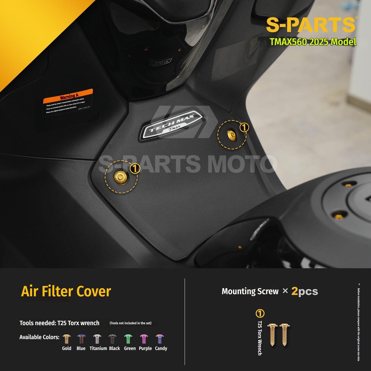 SPARTS Titanium Bolt Kit for YAMAHA TMAX560 2025-Body & Exhaust Section