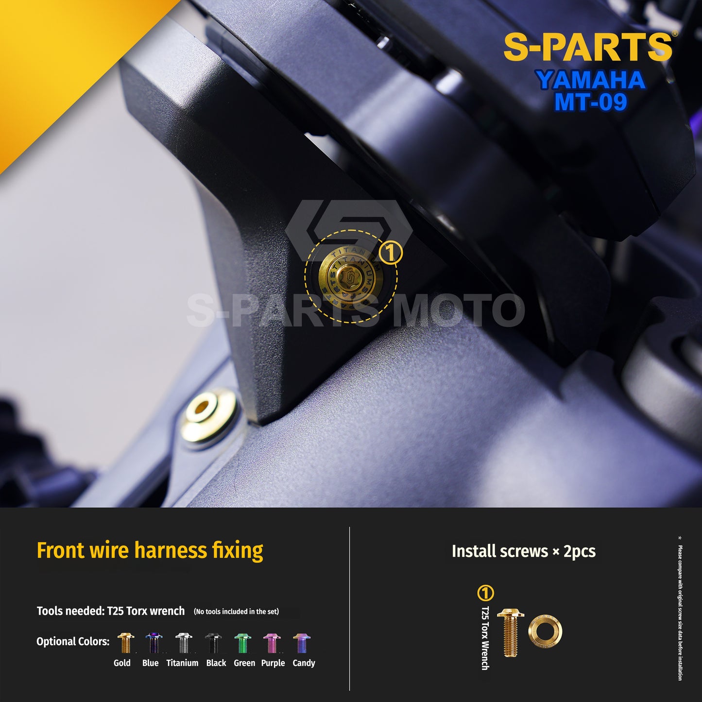 SPARTS Yamaha MT-09 Titanium Bolt Kit | TC4 Grade Motorcycle Fasteners