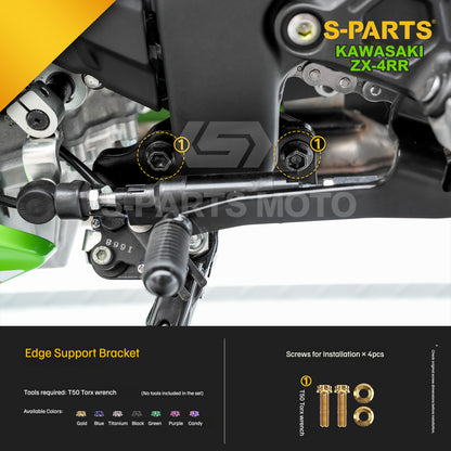 SPARTS TC4 Titanium Bolt Kit for Kawasaki ZX-4RR | Motorcycle Titanium Bolt Upgrade