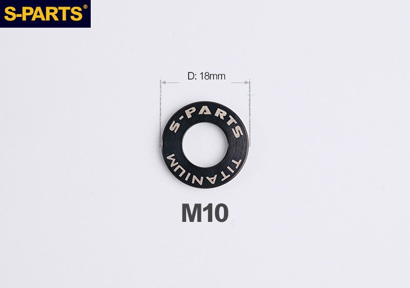 S-PARTS M8 / M10 / M12 / M14 TC4 Titanium Flat Washers for E-Bikes, Motorcycles & Bicycles