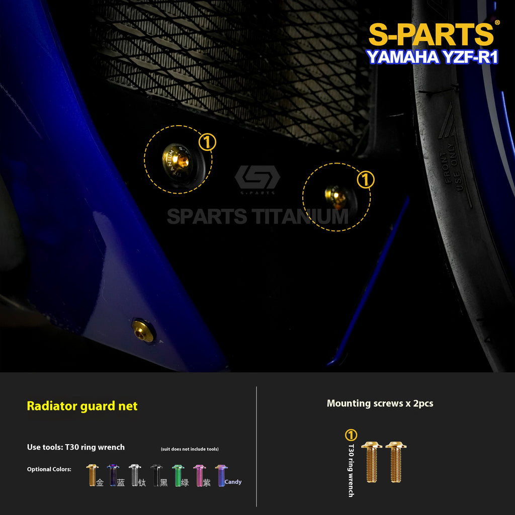 SPARTS Titanium Bolt Kit for Yamaha YZF-R1– CNC Titanium Upgrade Kit- 2/2