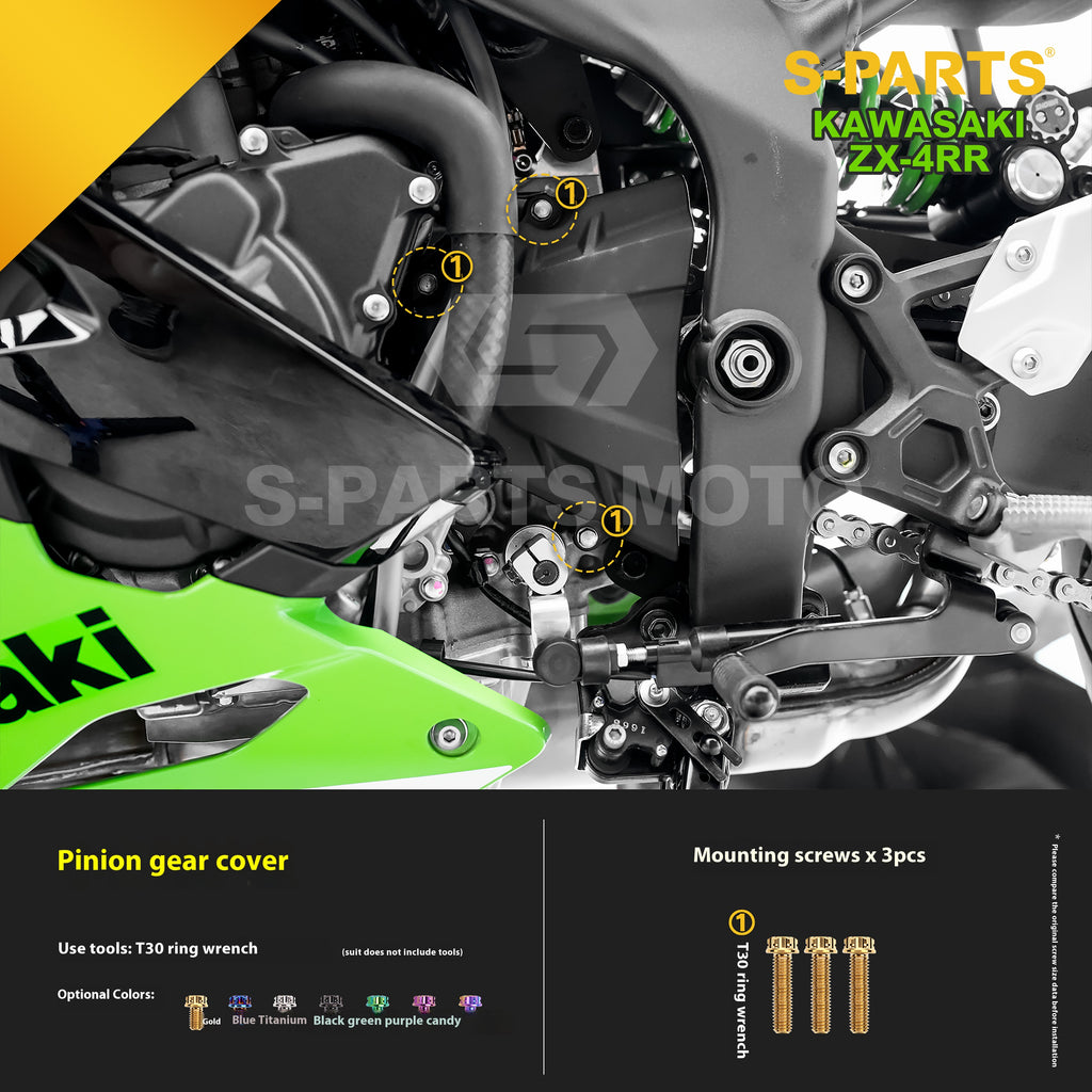 SPARTS TC4 Titanium Bolt Kit for Kawasaki ZX-4RR | Motorcycle Titanium Bolt Upgrade