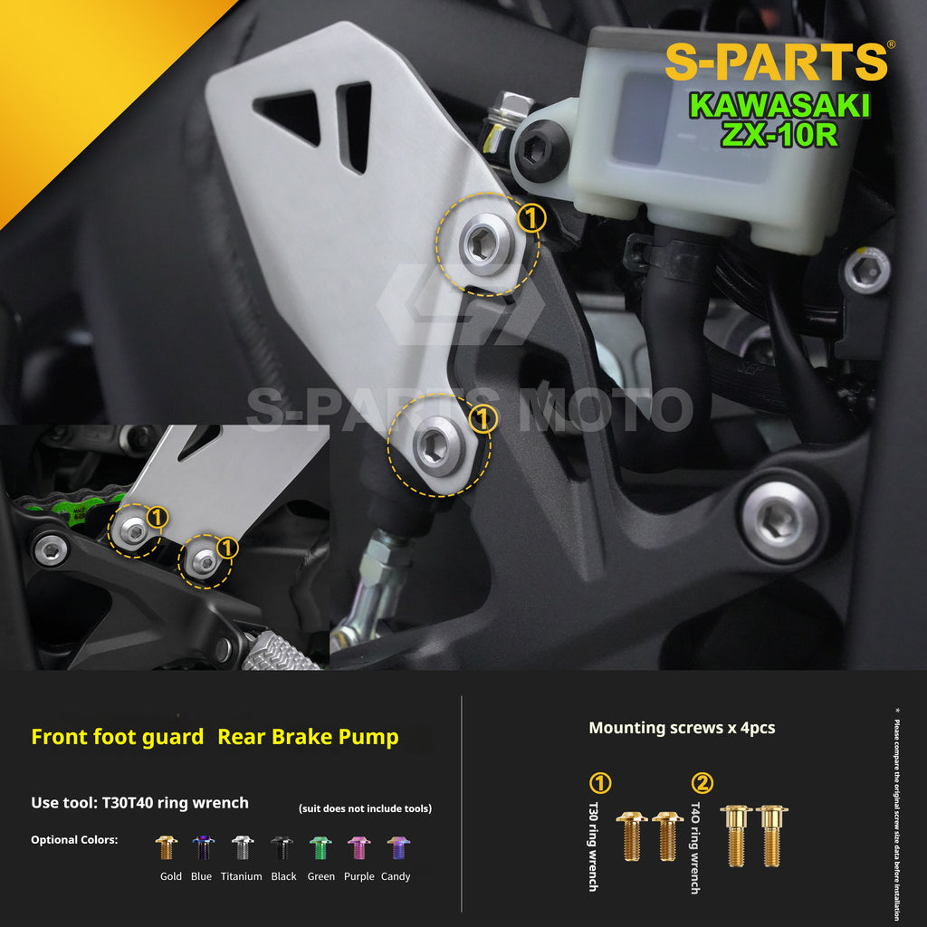 SPARTS Titanium Screw Set for Kawasaki ZX-10R 2023 –  CNC Titanium Upgrade Kit