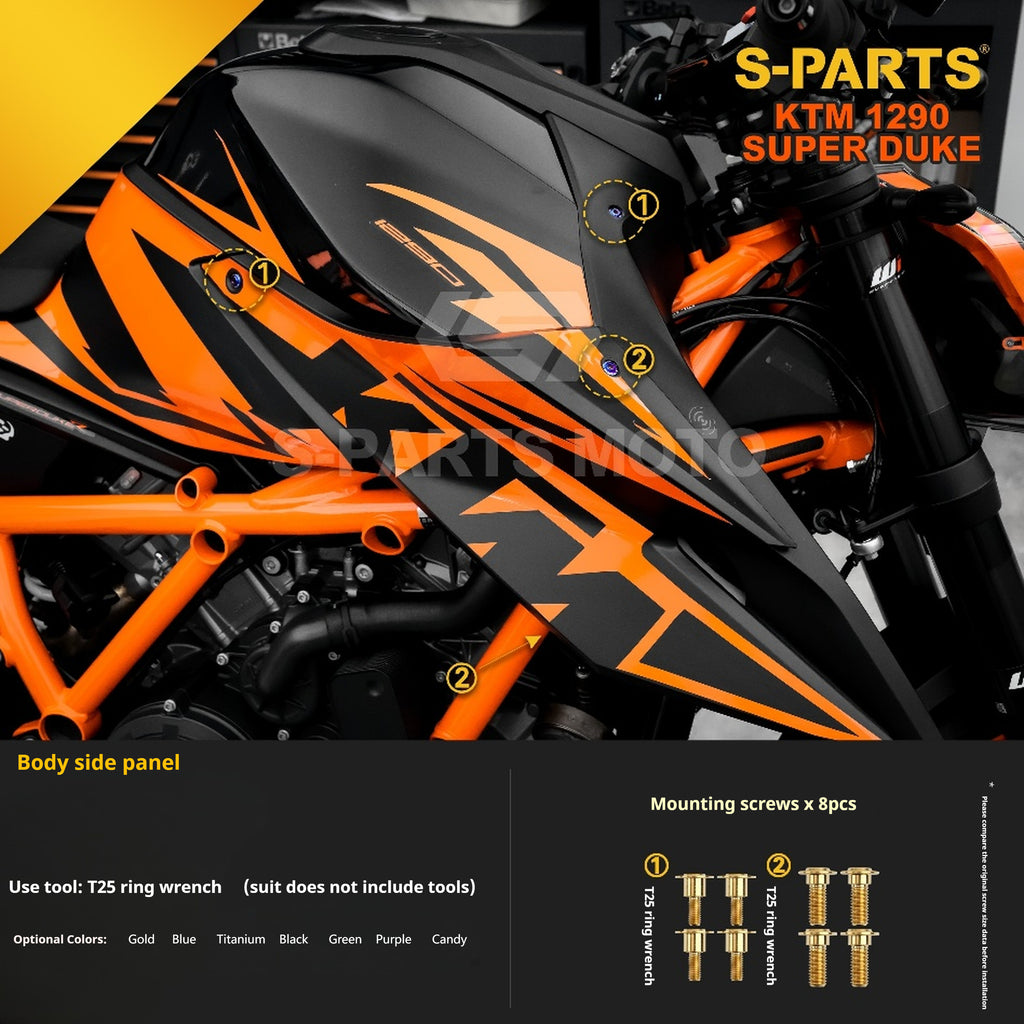 SPARTS KTM Super Duke 1290 · Full TC4 Titanium Bolt Kit｜Motorcycle Upgrade Set
